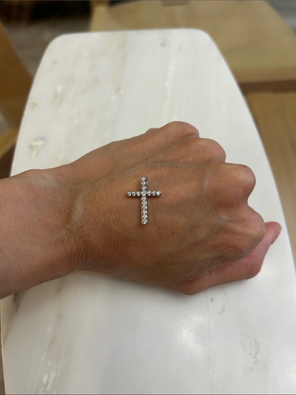 925 Sterling Silver Silver Cross Pendant - Women Jewelry